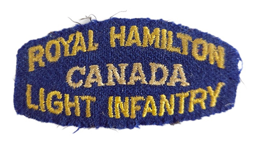 Royal Hamilton Light Infantry, R.C.I.C. Shoulder Title