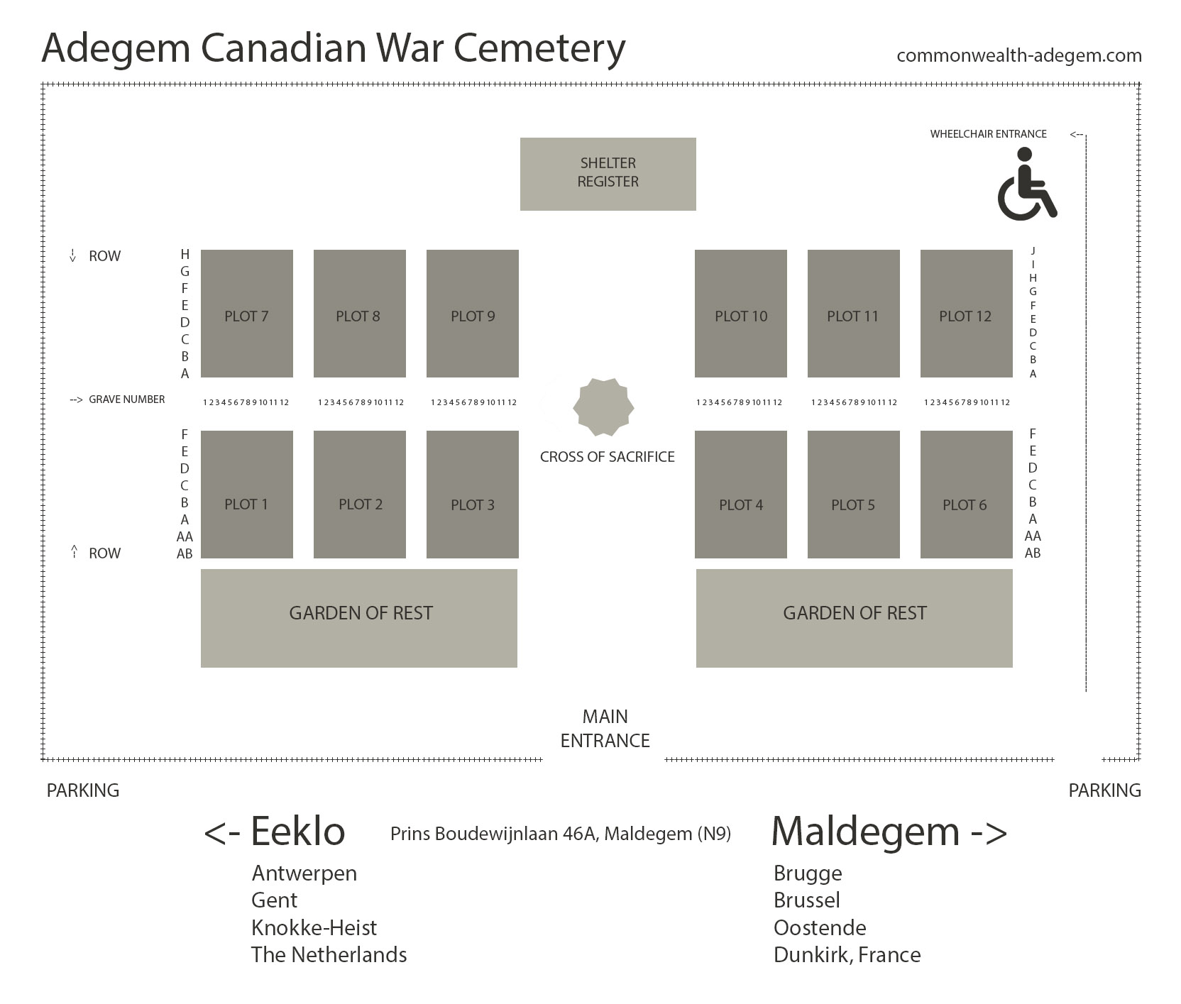 Adegem Canadian War Cemetery Plot List