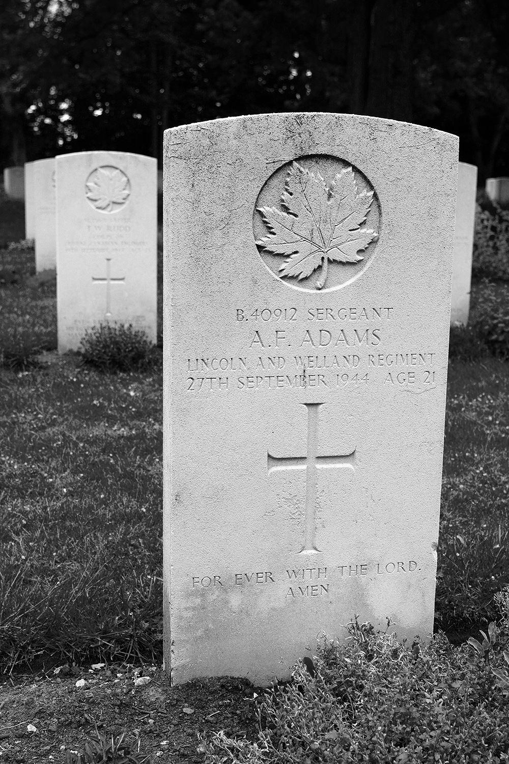 ADAMS, ALLAN FREDERICK - Lincoln and Welland Regiment, R.C.I.C.