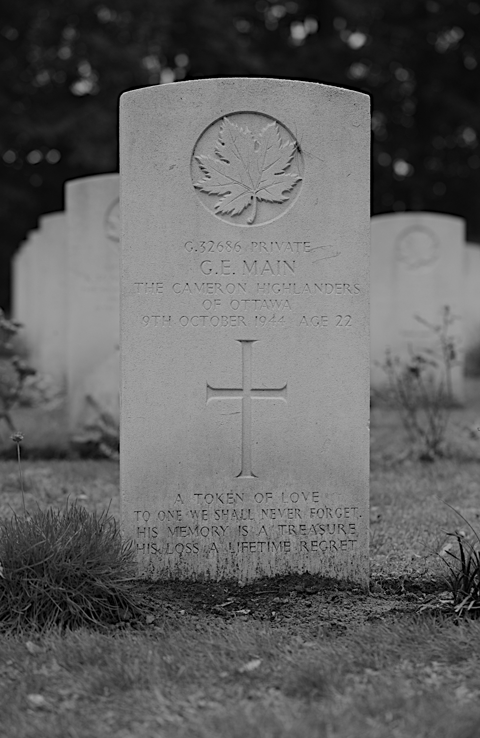 MAIN, GORDON ERNEST - Cameron Highlanders of Ottawa, R.C.I.C.