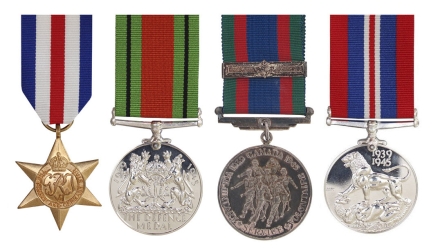 France and Germany Star, Defence Medal, Canadian Service Volunteer Medal (with Clasp), 1939-45 War Medal