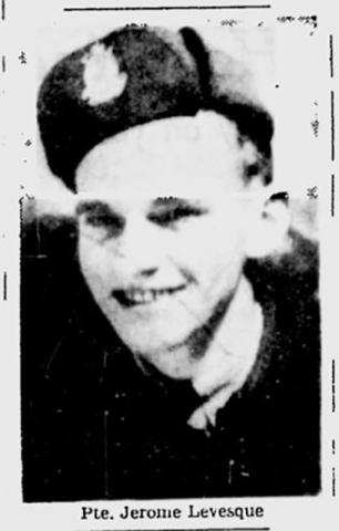 LEVESQUE, JEROME GERARD - Stormont, Dundas and Glengarry Highlanders, R.C.I.C.