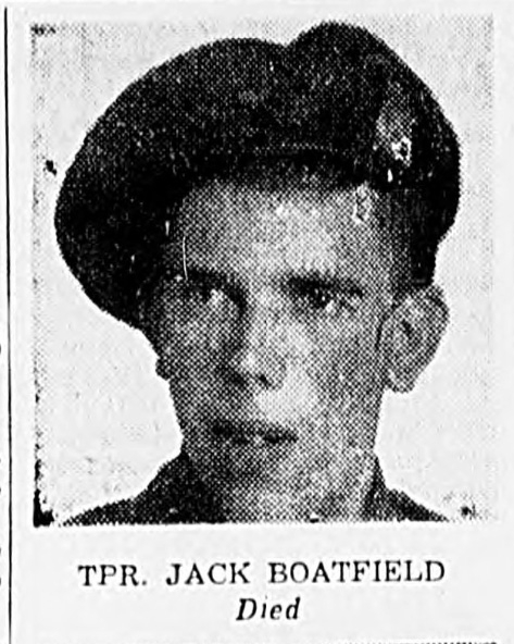BOATFIELD, JACK -12th Manitoba Dragoons, R.C.A.C.