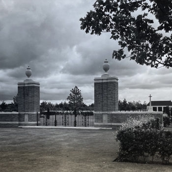 The main gate probably somewhere in the 80's