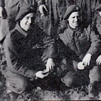 Brothers Garfield and Toby in the Army
