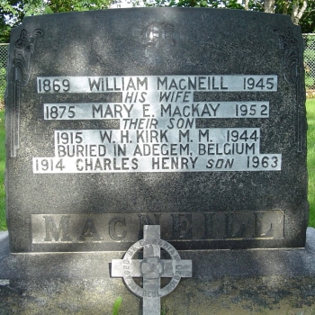 Family headstone in Canada