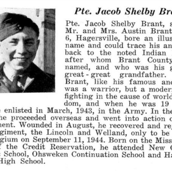 News clipping J.S. Brant